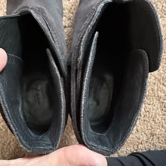 Rag & Bone Harrow Waxy Suede Gray High Heel Ankle Bootie 39.5 US 9.5 - Picture 5 of 8